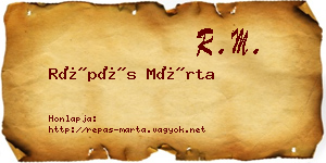 Répás Márta névjegykártya